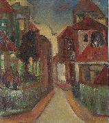 Georges Jansoone Street view oil painting on canvas